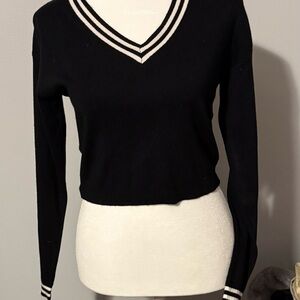 Sincerely Jules Black and White Knit Top